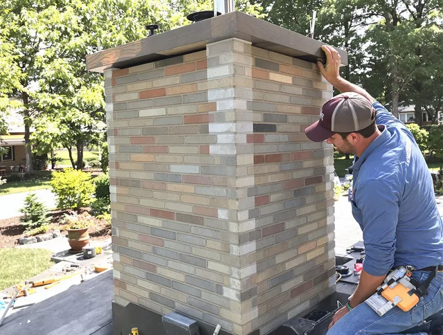 Torrance Chimney Sweep completing a modern chimney remodel in Torrance, CA