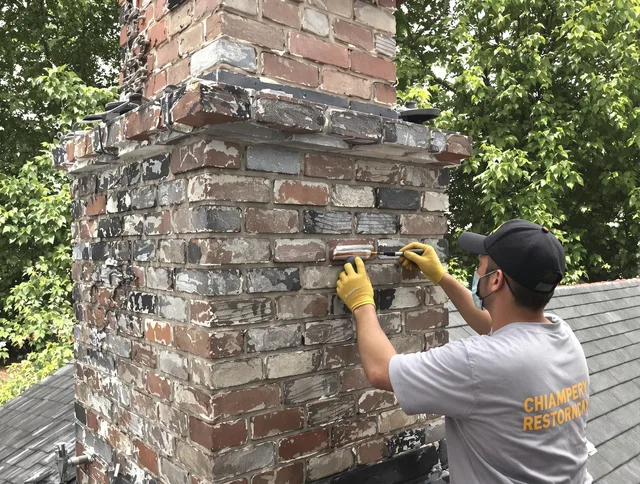 In-progress chimney restoration by Torrance Chimney Sweep in Torrance, CA