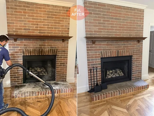 Torrance Chimney Sweep carefully sanitizing a fireplace in Torrance, CA