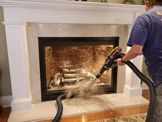 Fireplace cleaning performed by Torrance Chimney Sweep in Torrance, CA