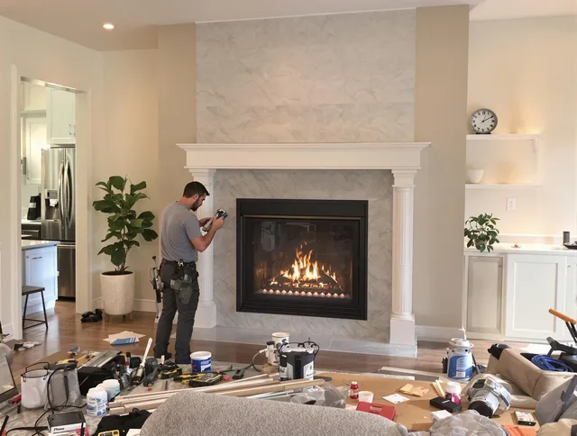 Newly installed fireplace by Torrance Chimney Sweep in Torrance, CA