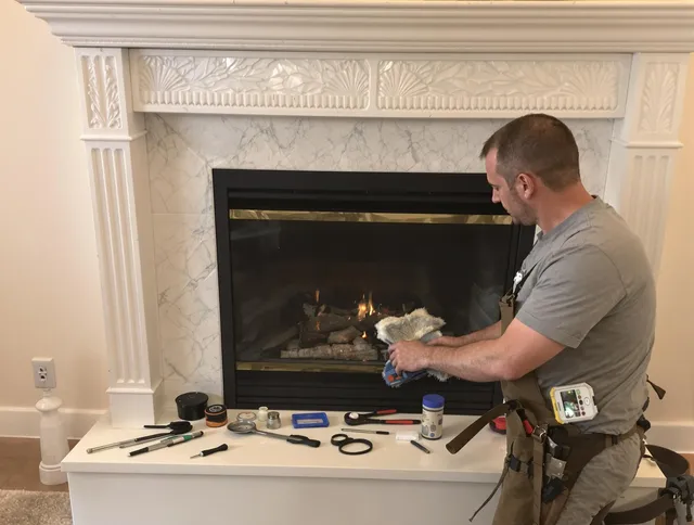 Torrance Chimney Sweep performing fireplace maintenance in Torrance, CA